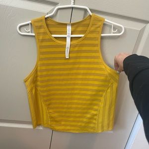 Lululemon Honey Cropped Off Running Shirt Size 4
